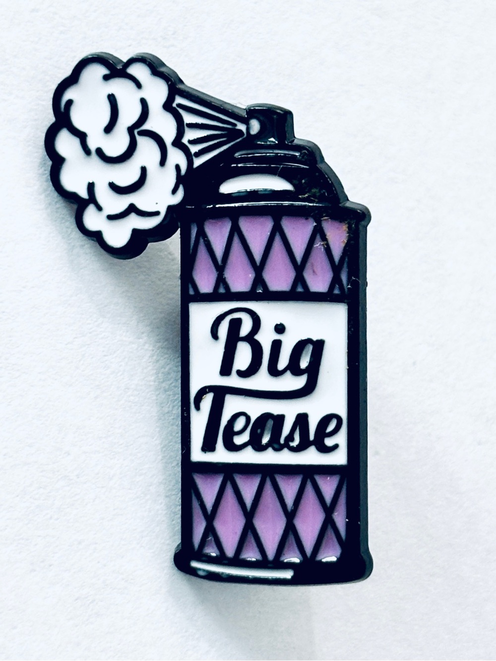 Big Tease Purple Spray Can Enamel Pin